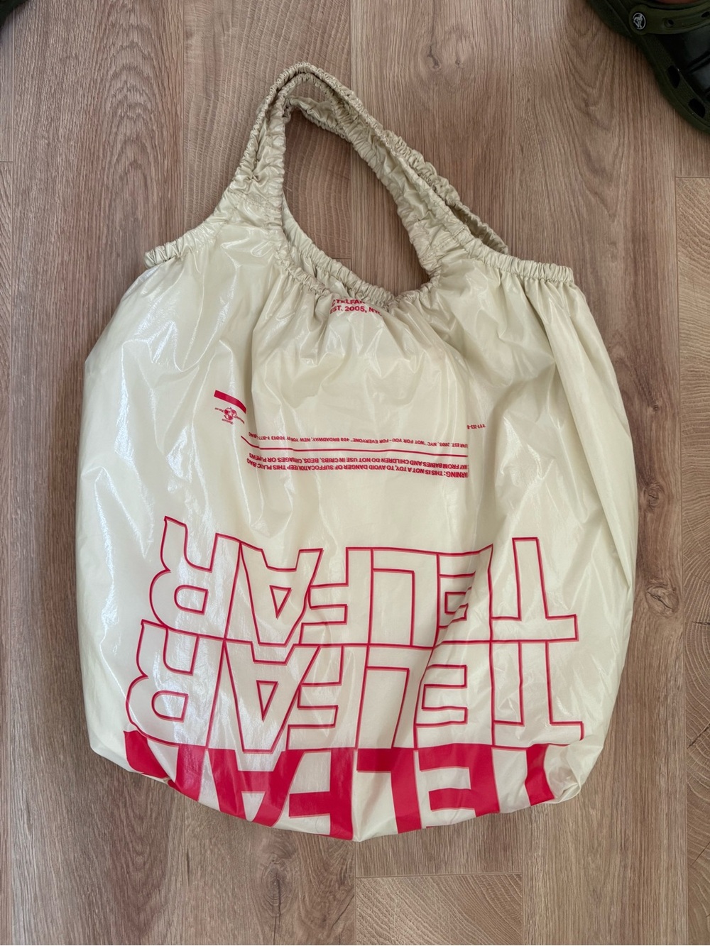 Jumbo Telfar Plastic Bag - nude